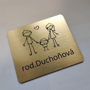 Türschild Eltern und Söhnchen