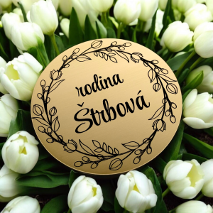 Türschild Floral Round