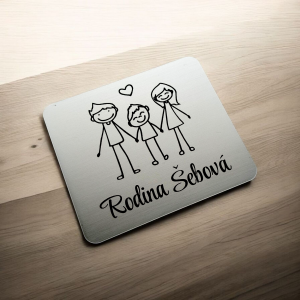 Türschild Eltern und großer Sohn