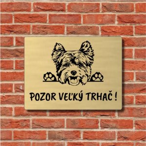 Warnschild Vorsicht Hund Yorkshire Terrier 2