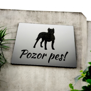 Schild Vorsicht Hund Pitbull
