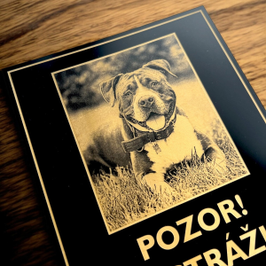 Warnschild Vorsicht Hund mit eigenem Foto