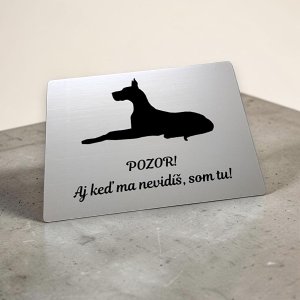 Schild Vorsicht Hund Deutsche Dogge