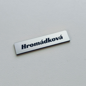 Schmales Namensschild für den Briefkasten 6,5 × 1,5 cm