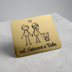 Türschild Paar mit Hund