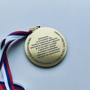 Personalisierte Medaille Lorbeer V1