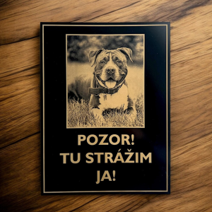 Warnschild Vorsicht Hund mit eigenem Foto