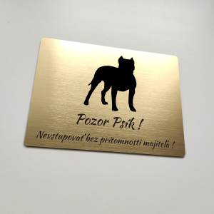 Schild Vorsicht Hund Pitbull