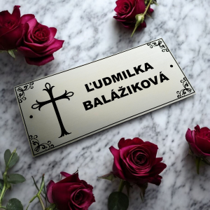 Grabschild mit Kreuz