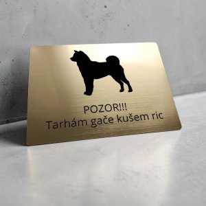 Schild Vorsicht Hund Shiba Inu