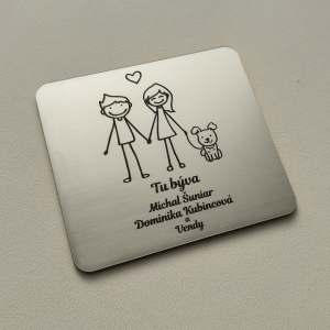 Türschild Paar mit Hund