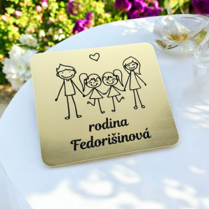 Türschild Eltern und Zwillingsmädchen