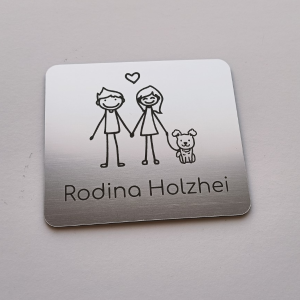 Türschild Paar mit Hund
