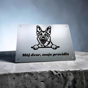Schild Vorsicht Hund Deutscher Schäferhund cute